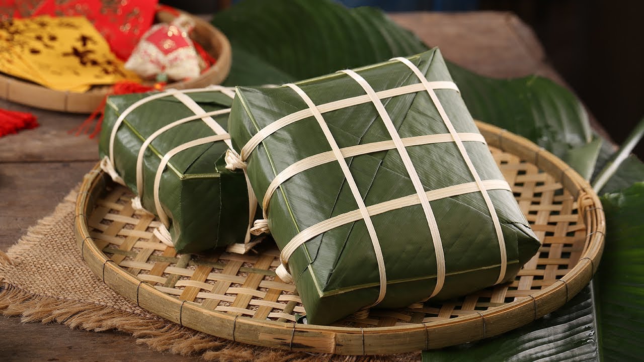 traditional vietnamese cakes banh chung 